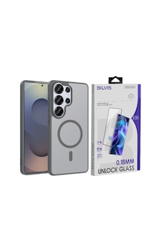 Vendas Samsung Galaxy S26 Ultra Kılıf M-safe Şarj Özellikli Zore Babet Kapak + Bilvis Cam Ekran Koruyucu Gri Vendas Samsung Galaxy S26 Ultra Kılıf M-safe Şarj Özellikli Zore Babet Kapak + Bilvis Cam Ekran Koruyucu Gri