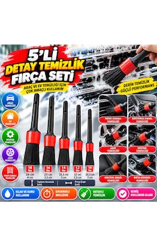 Cm-648 Araba Temizlik Detay Fırçası 5li Set Standart Cm-648 Araba Temizlik Detay Fırçası 5li Set Standart