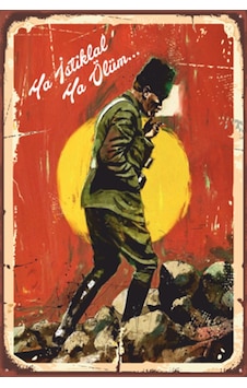 atatürk ya istiklal ya ölüm retro ahşap poster atatürk ya istiklal ya ölüm retro ahşap poster