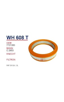 WUNDER WH608T HAVA FILTRESI FIAT SLX (IÇI TELLI) 7579590 5014774 WUNDER WH608T HAVA FILTRESI FIAT SLX (IÇI TELLI) 7579590 5014774