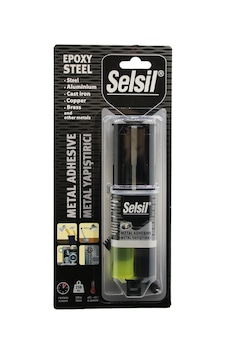 Selsil Epoxy Steel Metal Şırınga Epoksi Yapıştırıcı 28gr. Metal - Çelik - Alüminyum - Ahşap - Plastik Selsil Epoxy Steel Metal Şırınga Epoksi Yapıştırıcı 28gr. Metal - Çelik - Alüminyum - Ahşap - Plastik