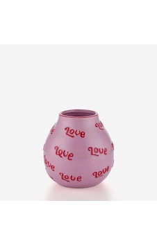 Pembe Dolomit Love Vazo 14x14,3x14 Cm