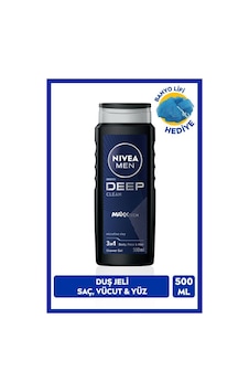 Nıvea Men Erkek Deep Dimension Banyo Ve Duş Jeli 500ml, 3'ü1 Arada Vücut Bakım, Vücut Saç Ve Yüz, Banyo Lifi Hediyeli, Avantajlı Paket Bal - Süt Nıvea Men Erkek Deep Dimension Banyo Ve Duş Jeli 500ml, 3'ü1 Arada Vücut Bakım, Vücut Saç Ve Yüz, Banyo Lifi Hediyeli, Avantajlı Paket Bal - Süt