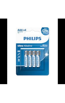 Philips Ultra Alkaline Aaa/lr03 4.lü İnce Pil Philips Ultra Alkaline Aaa/lr03 4.lü İnce Pil