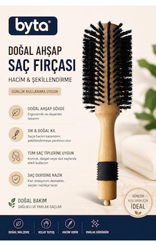 Doğal Ahşap Saç Fırçası Sık Kıllı Hacim Veren Şekillendirici Profesyonel Saç Tarağı Doğal Ahşap Saç Fırçası Sık Kıllı Hacim Veren Şekillendirici Profesyonel Saç Tarağı