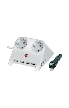 Brennenstuhl 4xUSB 2.0 2.100 mAh 2'li Masaüstü Priz Beyaz