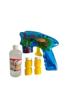 Işıklı Köpük Tabancası +2 Adet Baloncuk Likit Baloncuk Çıkaran Tabanca + 500 Ml Likit Işıklı Köpük Tabancası +2 Adet Baloncuk Likit Baloncuk Çıkaran Tabanca + 500 Ml Likit