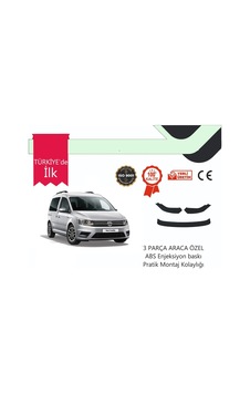 Vw Caddy 2016 Sonrası 3 Parça Ön Lip Siyah