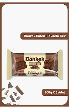 Ülker Dankek Baton Kek Kakaolu 200gr X6 Adet Ülker Dankek Baton Kek Kakaolu 200gr X6 Adet