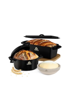 Döküm Ekmek Pişirme Seti Pot & Proofing Basket, Fırın Uyumlu, Indüksiyonlu Çok Renkli Döküm Ekmek Pişirme Seti Pot & Proofing Basket, Fırın Uyumlu, Indüksiyonlu Çok Renkli