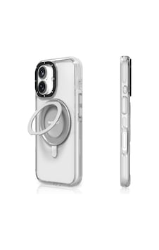 Apple Uyumlu iPhone 16 Kılıf Magsafe Şarj Özellikli Parmak Ring Standlı Youngkit Pivot Serisi Kapak Şeffaf Apple Uyumlu iPhone 16 Kılıf Magsafe Şarj Özellikli Parmak Ring Standlı Youngkit Pivot Serisi Kapak Şeffaf