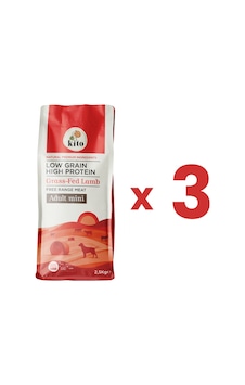 Kito Kuzu Etli Mini Yetişkin Köpek Maması 3 x 2500 G Kito Kuzu Etli Mini Yetişkin Köpek Maması 3 x 2500 G