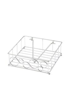 Paşabahçe Lines Metal Peçetelik 1 Adet Şeffaf - Beyaz