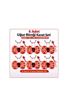 Mey İthalat 6& 39 Lı Uğur Böceği Ateş Böceği Kostüm Seti Kanat Taç Asa Mey İthalat 6& 39 Lı Uğur Böceği Ateş Böceği Kostüm Seti Kanat Taç Asa