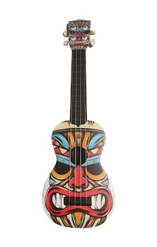 Hawiian Xu21face Soprano Ukulele Gülen Yüz Desenli Neşeli Yüz