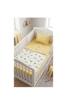 %100 Pamuk Sevimli Penguen Desenli Bebek Nevresim Takımı - Sarı / Beyaz 3'lü Set %100 Pamuk Sevimli Penguen Desenli Bebek Nevresim Takımı - Sarı / Beyaz 3'lü Set