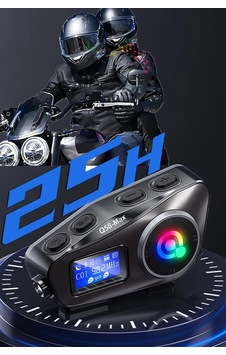 Radyolu 2 Bağlantılı Gürültü Engelleme Özellikli Ekranlı Fenerli Müzik Ve Telsiz Bluetooth Intercom
