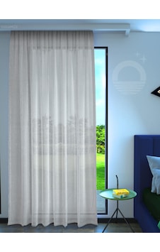 Beyaz Keten Görünümlü Ekstraforlu Tül Perde Linen Touch Serisi BEYAZ