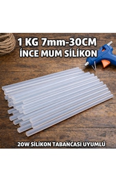 1 Kg İnce Mum Silikon Çubuk Sıcak Şeffaf Her Makinaya Uyumlu Hobi Tamir Güçlü Ve Kaliteli