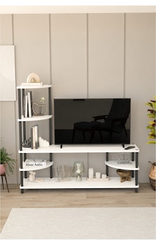 Neoline 120 Cm Tv Ünitesi Çok Raflı Modern Tv Sehpası - Beyaz Beyaz Neoline 120 Cm Tv Ünitesi Çok Raflı Modern Tv Sehpası - Beyaz Beyaz