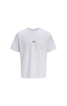 Jack & Jones Breeze Front Print Erkek Beyaz Tişört 12298989-bw Jack & Jones Breeze Front Print Erkek Beyaz Tişört 12298989-bw