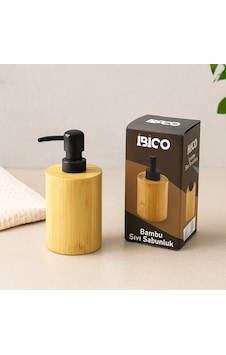 Yuvarlak Bambu Sıvı Sabunluk Ø7.8 Y10.8 Cm - Siyah Pompa Çok Renkli Yuvarlak Bambu Sıvı Sabunluk Ø7.8 Y10.8 Cm - Siyah Pompa Çok Renkli