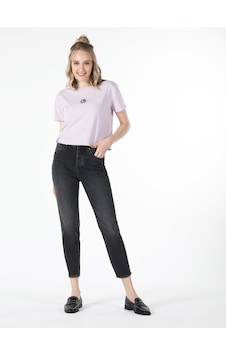 Colin's 891 Maya Slim Fit Normal Bel Daralan Paça Kadın Yırtık Detaylı Gri Jean Pantolon CL1058542_Q1.V1_DN08050