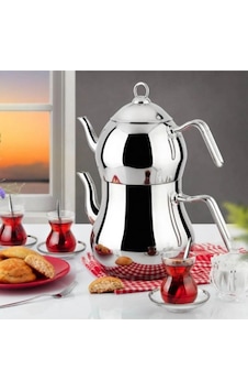 İlda Silver Aile Boy 1007 Çaydanlık 1,75l/0,75l Gümüş İlda Silver Aile Boy 1007 Çaydanlık 1,75l/0,75l Gümüş