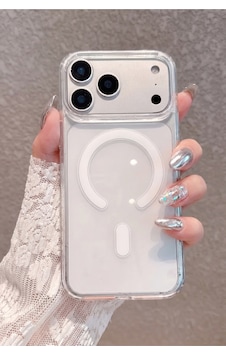 Fibaks iPhone 17 Pro Max Magsafe Uyumlu Kılıf Wireless Kablosuz Şarj Destekli Kamera Korumalı Şeffaf Darbe Emici Fibaks iPhone 17 Pro Max Magsafe Uyumlu Kılıf Wireless Kablosuz Şarj Destekli Kamera Korumalı Şeffaf Darbe Emici