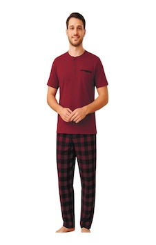 Erdem Erkek Yazlık Pijama Takımı Dfnyzl Bordo Erdem Erkek Yazlık Pijama Takımı Dfnyzl Bordo