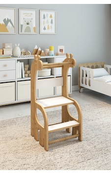 Zürafa Montessori Ahşap Öğrenme Kulesi - 743293242 Diğer