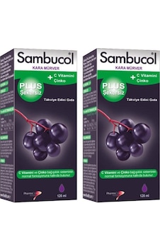 Sambucol Plus Şekersiz Şurup 120 Ml 2 Adet Sambucol Plus Şekersiz Şurup 120 Ml 2 Adet