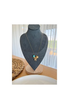 Turkuaz Taşlı Çoklu Charm Sallantılı Top Toplu Kolye Kadın Su Geçirmez Kararmaz Hediyelik Altın Turkuaz Taşlı Çoklu Charm Sallantılı Top Toplu Kolye Kadın Su Geçirmez Kararmaz Hediyelik Altın