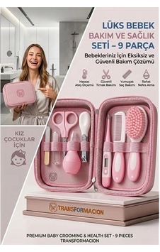 Pembe 9 Parça Bebek Bakım Seti, Yenidoğan Hediye Sağlık Kiti Tırnak Makası Ateş Ölçer 723161 Pembe 9 Parça Bebek Bakım Seti, Yenidoğan Hediye Sağlık Kiti Tırnak Makası Ateş Ölçer 723161