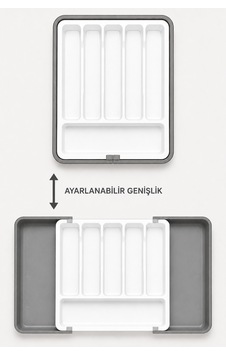 Çift Taraflı Uzayabilir Pratik Çekmece İçi Kaşıklık Organizer Ayarlanabilir Sürgülü Beyaz Renk Kaşıklık Düzenleyici Beyaz Çift Taraflı Uzayabilir Pratik Çekmece İçi Kaşıklık Organizer Ayarlanabilir Sürgülü Beyaz Renk Kaşıklık Düzenleyici Beyaz