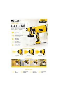Pro Müller Series Profesyonel 2000 W Duvar Panel,beton Ahşap Vb Elektrikli Sprey Boya Püskürtme Tabancası Pro Müller Series Profesyonel 2000 W Duvar Panel,beton Ahşap Vb Elektrikli Sprey Boya Püskürtme Tabancası