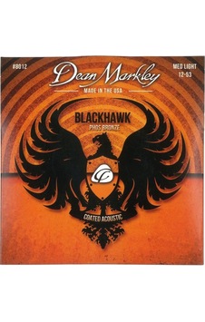 Dean Markley 8012 Blackhawk Kaplamalı Akustik Gitar Teli 12-53 Medium Light Kalınlık Parlak Ton Dean Markley 8012 Blackhawk Kaplamalı Akustik Gitar Teli 12-53 Medium Light Kalınlık Parlak Ton