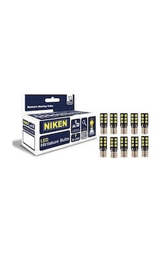 Niken Premium T10 Led Ampul Seti 10 Adet - 12-24v Yüksek Işık Gücü Ve Ultra Uzun Ömürlü Park/plaka Lambası Niken Premium T10 Led Ampul Seti 10 Adet - 12-24v Yüksek Işık Gücü Ve Ultra Uzun Ömürlü Park/plaka Lambası