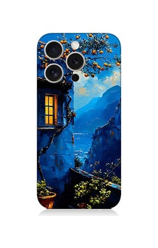 Apple Uyumlu iPhone 15 Pro Max Dağ Evi Desenli Silikon Kılıf Silikon Apple Uyumlu iPhone 15 Pro Max Dağ Evi Desenli Silikon Kılıf Silikon