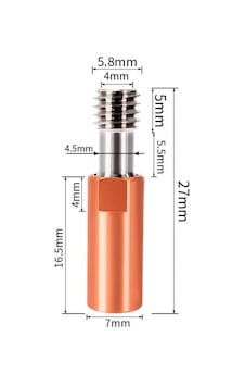 Creality Mk8/cr10 Titanyum Alaşımlı Barel Creality Mk8/cr10 Titanyum Alaşımlı Barel