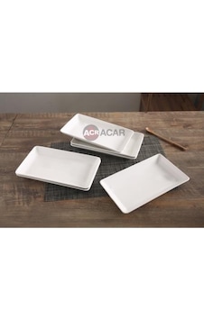 Acar Porselen Beyaz Kayık Tabak 10 CM