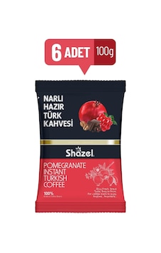 Shazel Narlı Hazır Türk Kahvesi 100 Gr X 6 Adet Türk Kahvesi