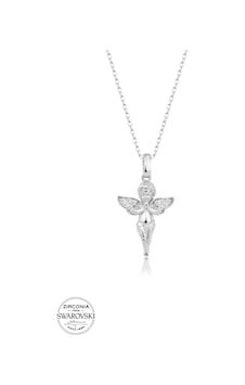 Union Swarovski Zirconia Kadın Melek Bebek Gümüş Kolye Gümüş Union Swarovski Zirconia Kadın Melek Bebek Gümüş Kolye Gümüş