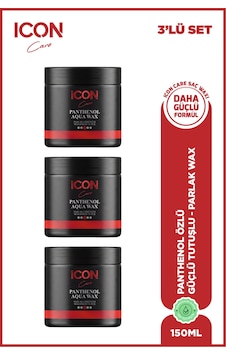 Iconcare Panthenol Aqua Wax Maksimum Tutuş Parlak Görünüm Saç Waxı 3'lü Set 150 Ml Iconcare Panthenol Aqua Wax Maksimum Tutuş Parlak Görünüm Saç Waxı 3'lü Set 150 Ml