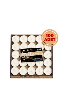 Tealight Mum Beyaz 100 Adet Yüksek Kalite Kokusuz Kullanışlı Beyaz
