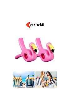 4 Adet Pembe Flamingo Plaj Havlu Mandal Klipsi Güçlü Tutuş Ve Taşınabilir Çok Renkli