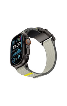 Watch 10 46mm Uyumlu Mohseven İwatch Mecha Sport Hasır Kordon Siyah-bej Watch 10 46mm Uyumlu Mohseven İwatch Mecha Sport Hasır Kordon Siyah-bej