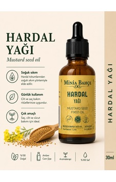 Minia Bahçe Hardal Tohumu Yağı Soğuk Sıkım Sabit Yağ 30 ML