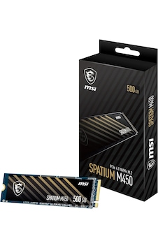 Msı Spatium M450 500gb V1 3600/2000mb/s Pcıe 4.0 Nvme M.2 Ssd