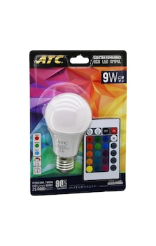 Atc-rgb-9w Kumandalı 9w 60w Rgb 16-renkli Led Ampul E27 800 Lümen 6500k 25.000 Saat Ömür 5047 Belirtilmemiş Atc-rgb-9w Kumandalı 9w 60w Rgb 16-renkli Led Ampul E27 800 Lümen 6500k 25.000 Saat Ömür 5047 Belirtilmemiş